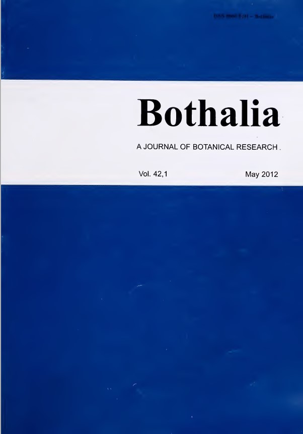 					View Vol. 42 No. 1 (2012): Bothalia
				